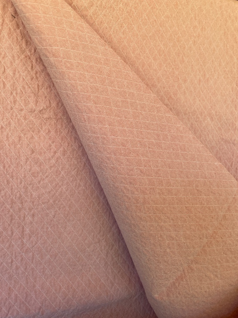 Vintage Blush Pink Diamond Jacquard Woven Fabric – Textured Cotton Blend 2 yards